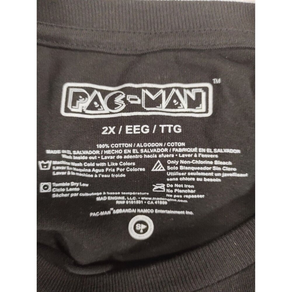 Bandai Pacman Long Sleeve Black 2X Pacman Shirt Bubblepop Ghost Toy - Picture 5 of 9